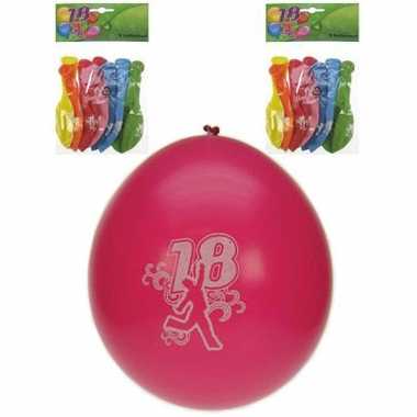 18 jaar feest ballonnen 8 stuks