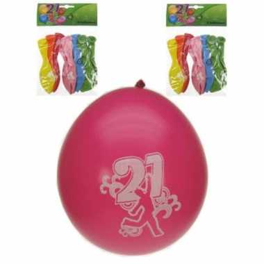 21 jaar feest ballonnen 8 stuks