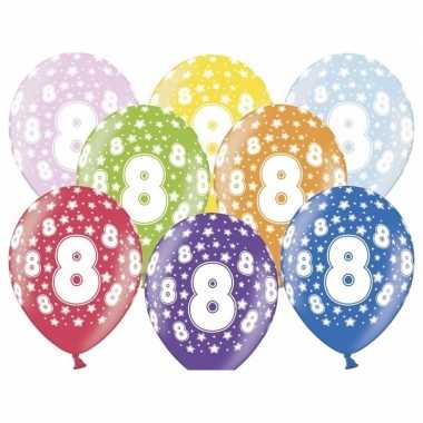 8e verjaardag ballonnen met sterretjes