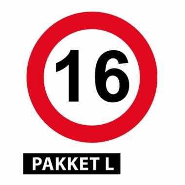 Decoratie 16 jaar pakket groot