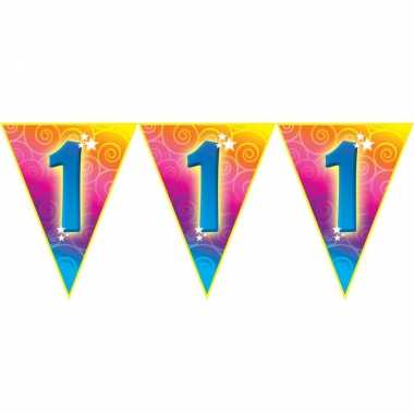 Verjaardag thema 1 jaar geworden feest vlaggenlijn van 5 meter