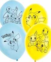 12x pokemon themafeest ballonnen 28 cm