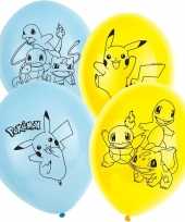 12x pokemon themafeest ballonnen 28 cm