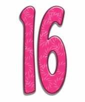 16 jaar versiering bord