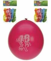 18 jaar feest ballonnen 8 stuks