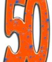 50 jaar versiering bord