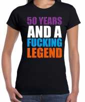 50 year legend 50 jaar legende cadeau t-shirt zwart dames