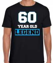 60 legend verjaardag cadeau t shirt zwart voor heren