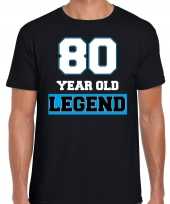 80 legend verjaardag cadeau t-shirt zwart voor heren