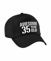 Awesome 35 year old pet cap zwart voor dames en heren