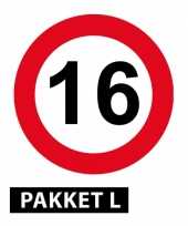 Decoratie 16 jaar pakket groot