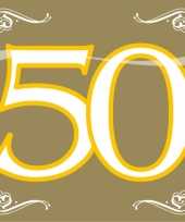 Gouden verjaardag servetten 50 jaar
