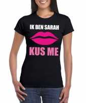 Ik ben sarah kus me t-shirt zwart dames