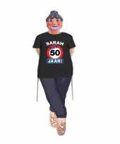 Sarah pop opvulbaar compleet met sarah stopbord 50 jaar pop shirt en masker