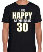 Verjaardag cadeau t-shirt 30 jaar happy 30 zwart voor heren