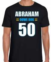 Verjaardag cadeau t-shirt ouwe bok 50 jaar abraham zwart voor heren