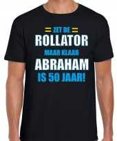 Verjaardag cadeau t-shirt rollator 50 jaar abraham zwart voor heren