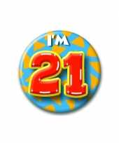 Verjaardags button i am 21